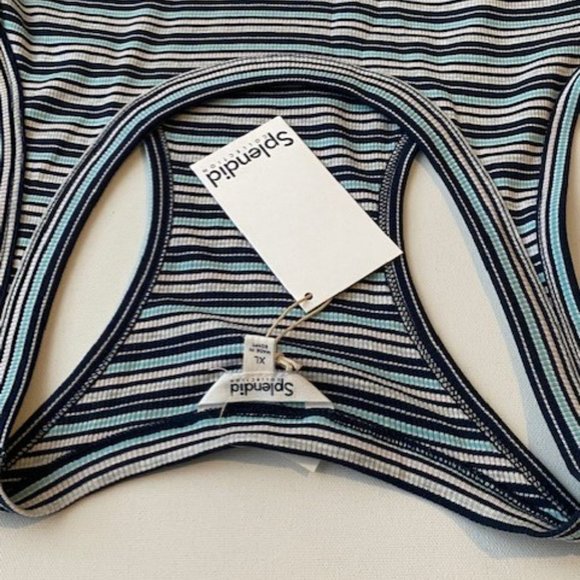 Splendid Midnight Racerback  Striped Tank Dress - Picture 3 of 5